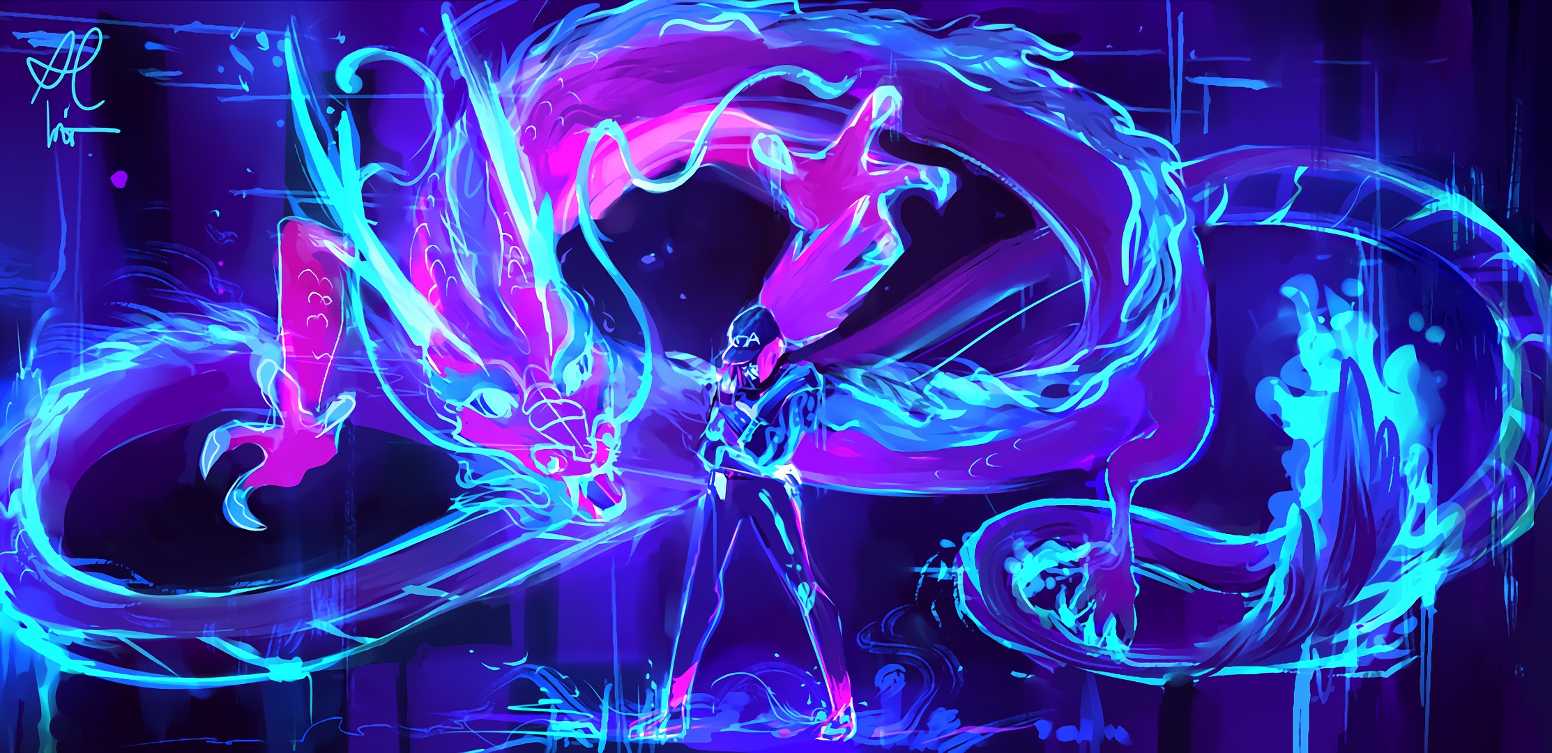 League Of Legends Kda Akali Neon - Akali Kda Wallpaper 4k , HD Wallpaper & Backgrounds