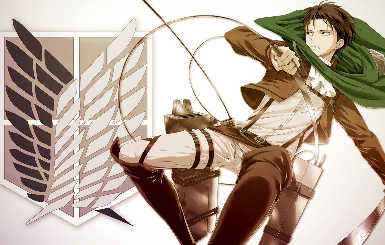 Photo Wallpaper Anime, Attack On Titan, Shingeki No - Levi With Odm Gear , HD Wallpaper & Backgrounds