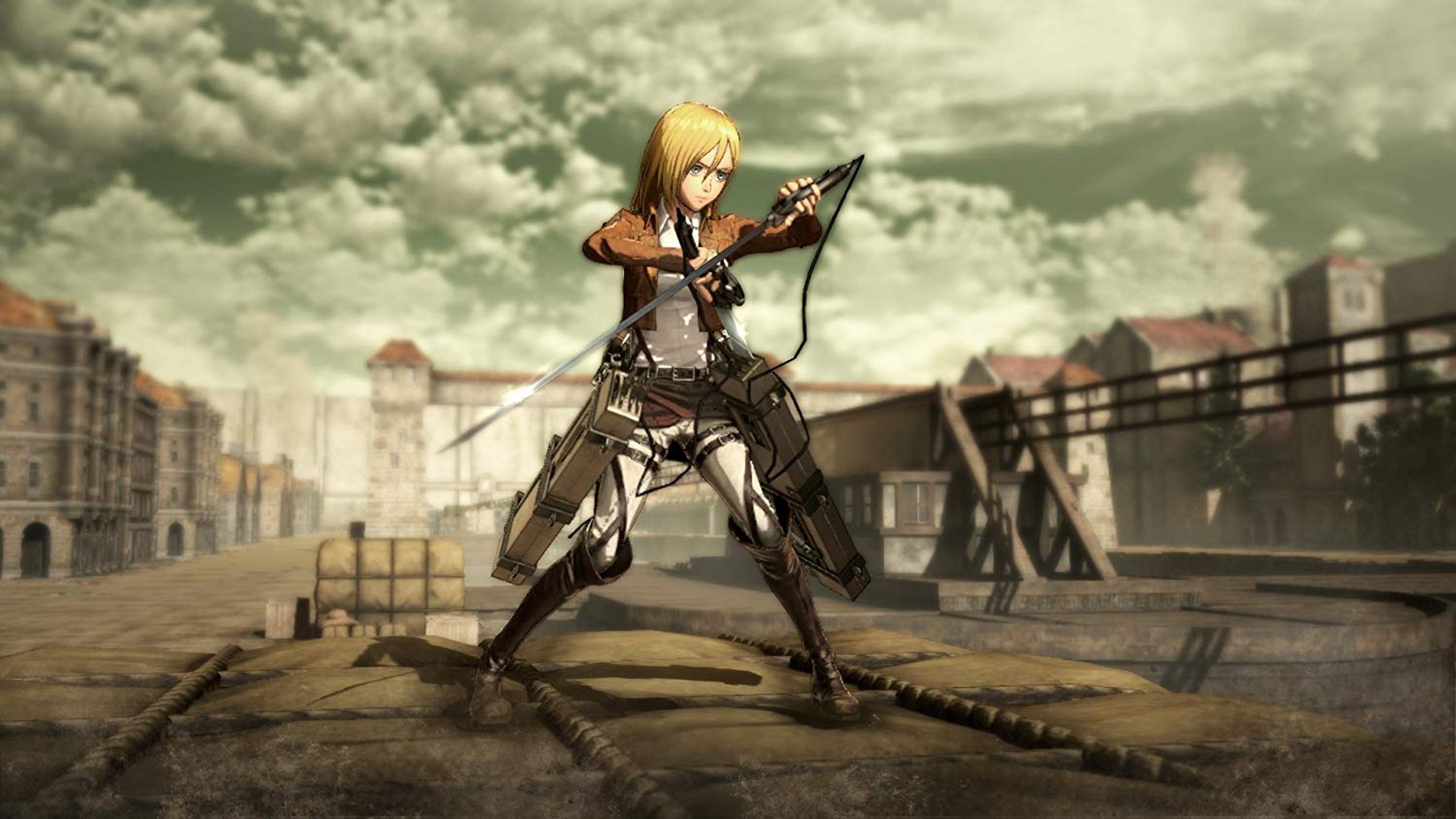 Attack On Titan Background Wallpaper - Attack On Titan Wings Of Freedom Mods , HD Wallpaper & Backgrounds