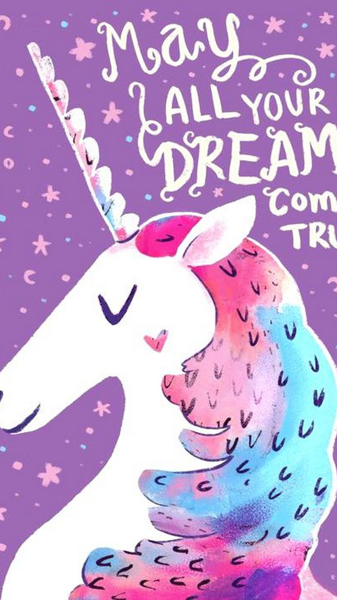 Cute Unicorn Iphone Wallpaper Home Screen With High-resolution - Printable Unicorn Birthday Invitation Card , HD Wallpaper & Backgrounds