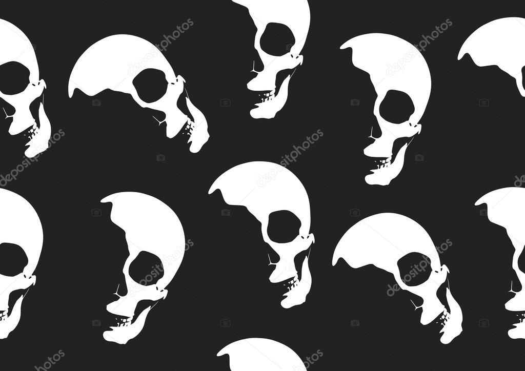 Halloween Skull Vector Wallpaper Stock Vector - Vector Graphics , HD Wallpaper & Backgrounds