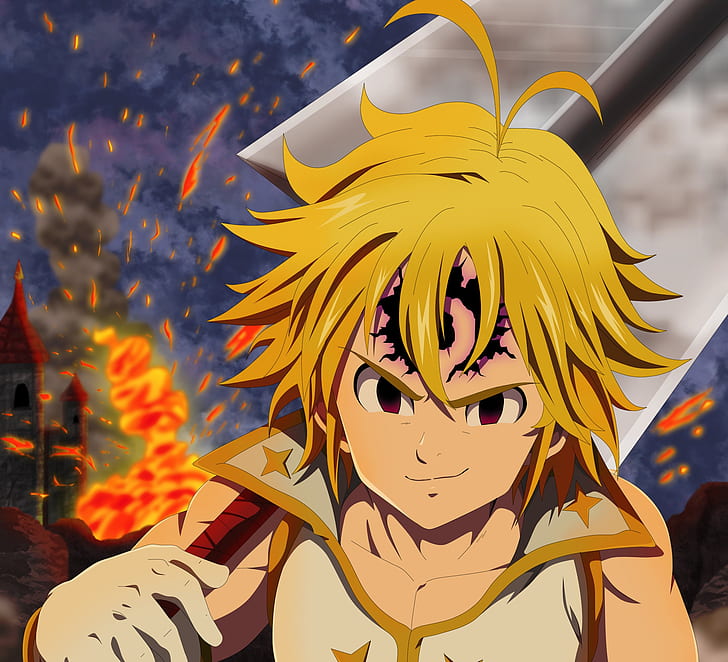 Anime, The Seven Deadly Sins, Meliodas , Hd Wallpaper - Meliodas Leader Of The Ten Commandments Fanfic , HD Wallpaper & Backgrounds