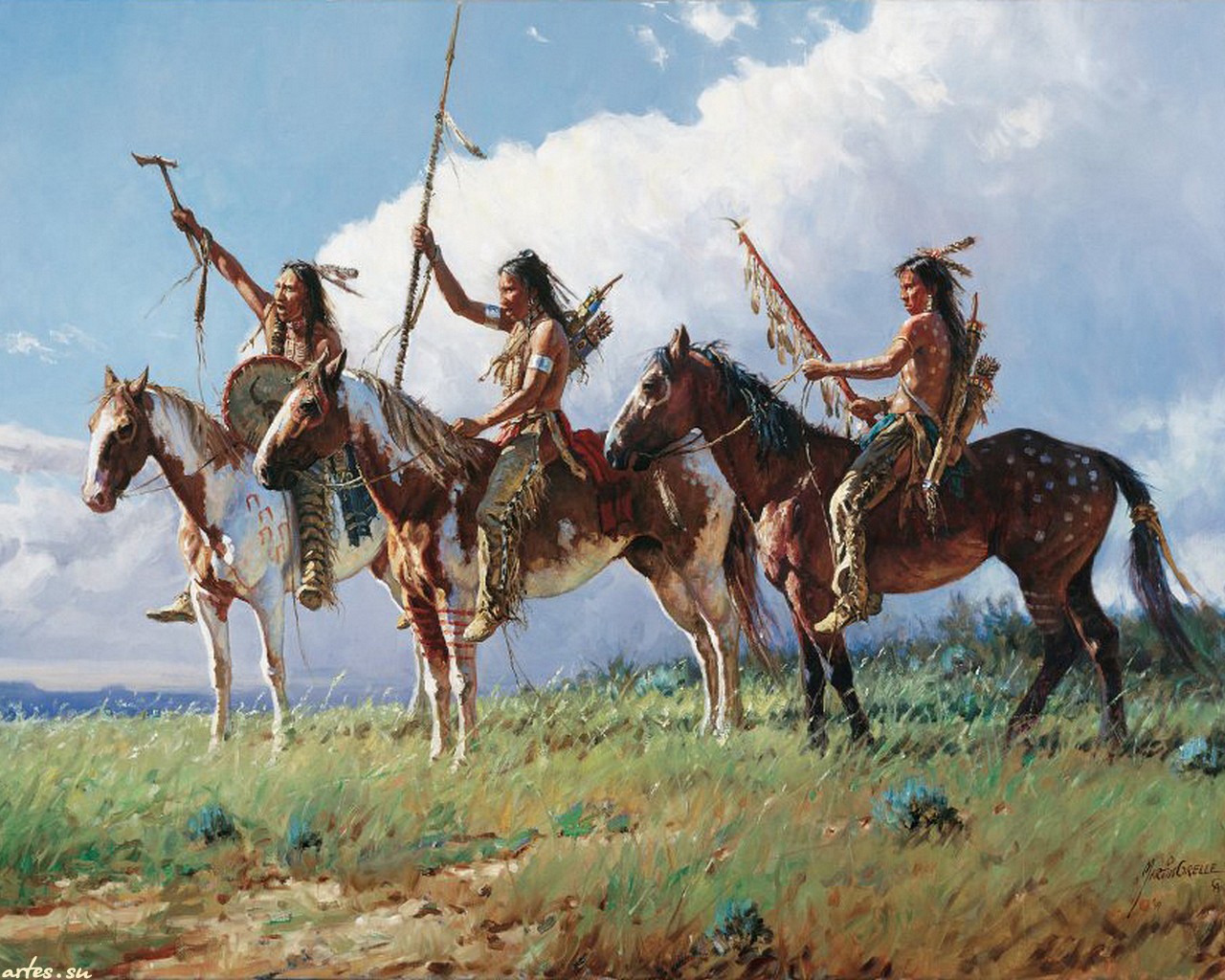 70 Native American Hd Wallpapers - Native Americans Painting , HD Wallpaper & Backgrounds
