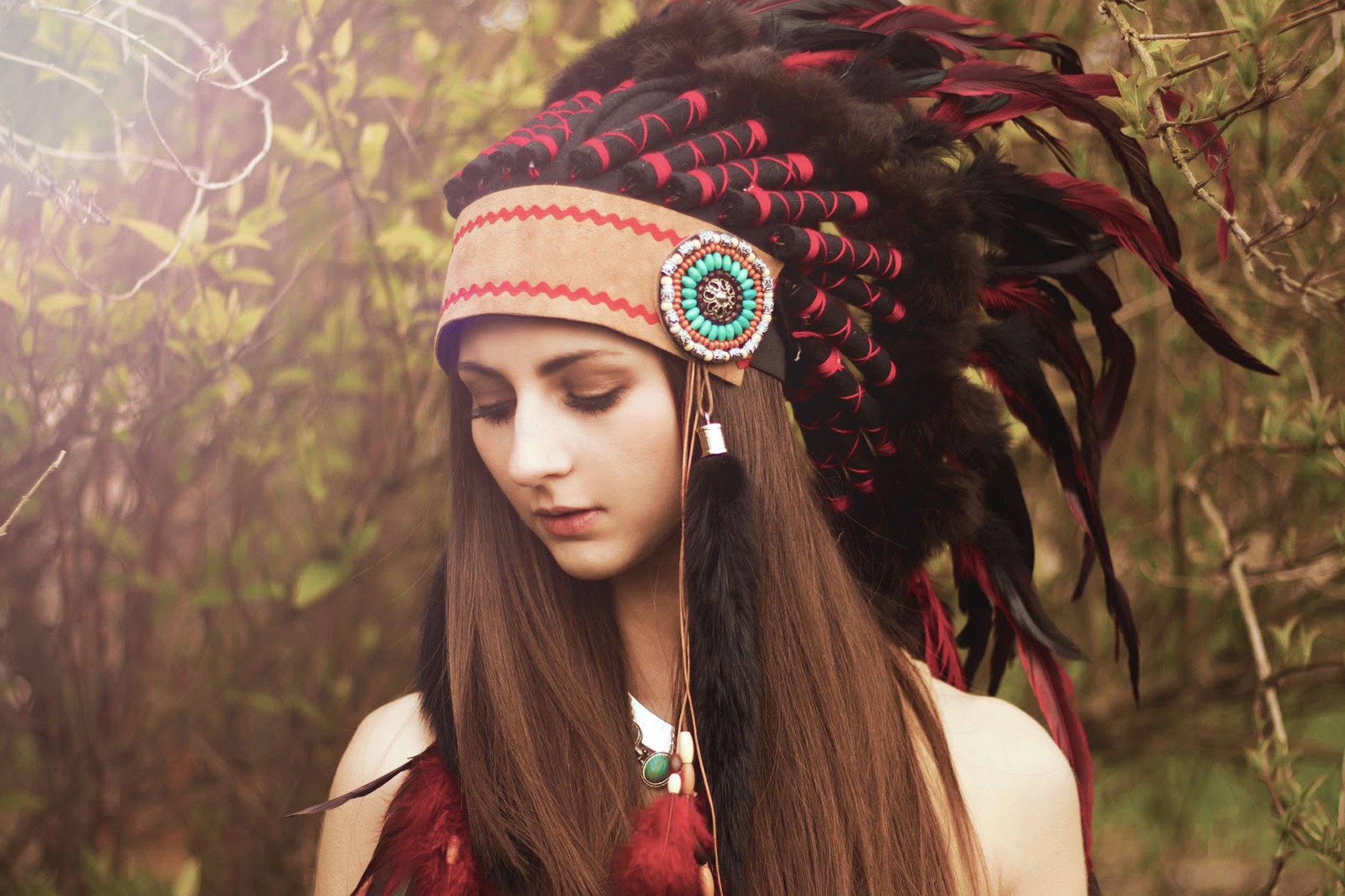 Red Indian Girl Wallpepar , HD Wallpaper & Backgrounds