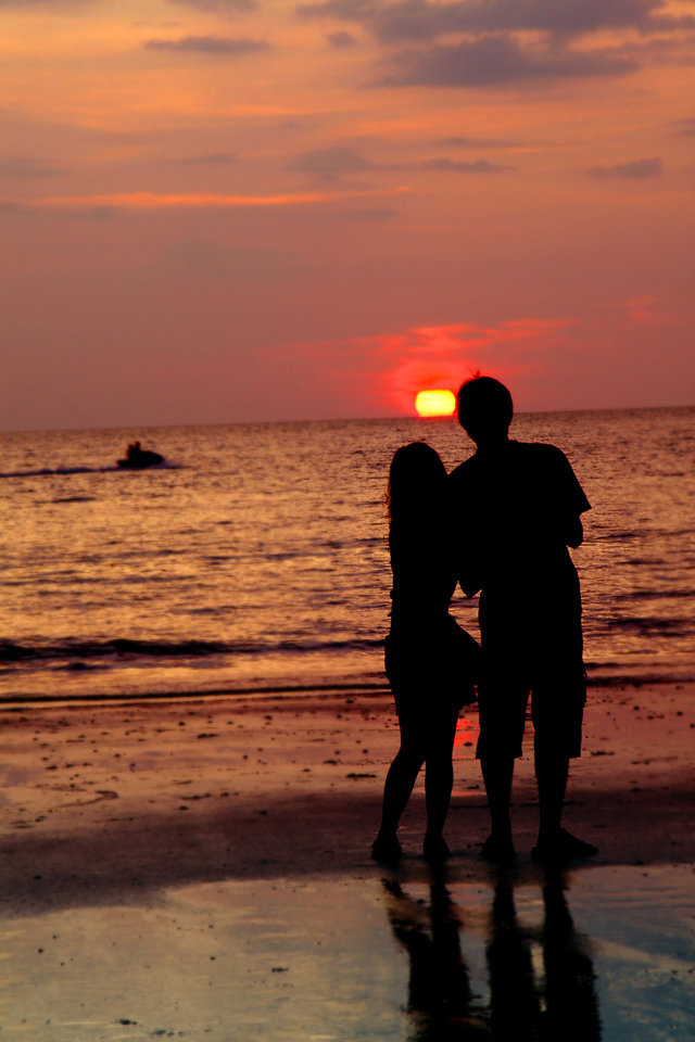 Couple Wallpaper Sunset , HD Wallpaper & Backgrounds