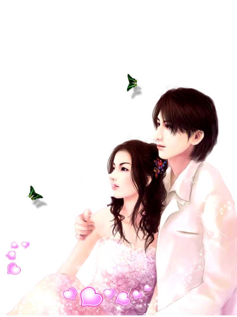 Love Romantic Cartoon Couple , HD Wallpaper & Backgrounds