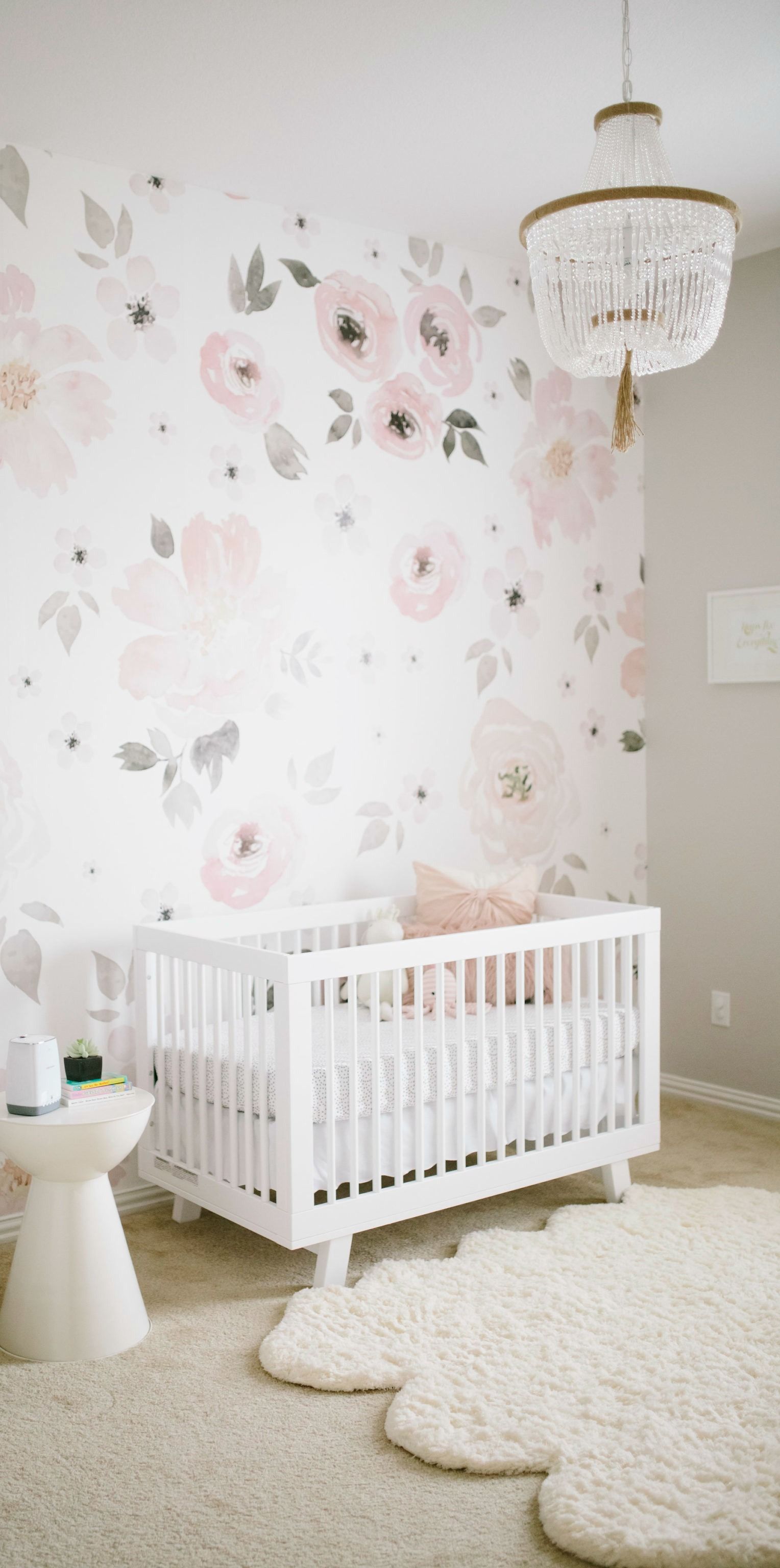 Floral Wallpaper Girl Nursery , HD Wallpaper & Backgrounds