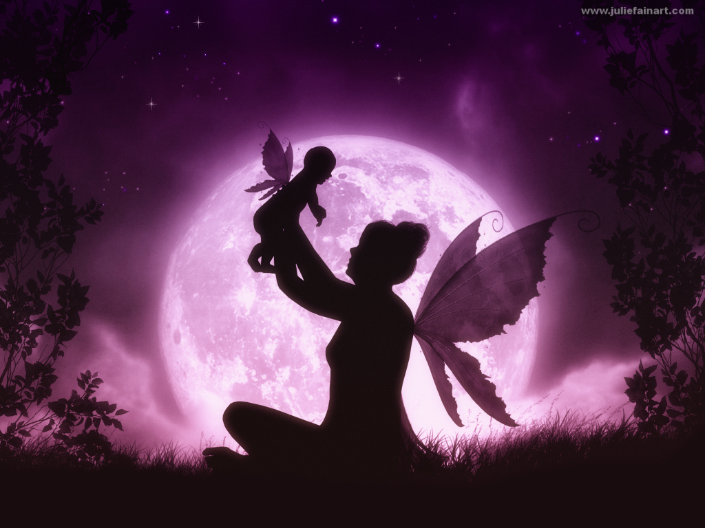 Fairy Mother And Child - Fairy Mom And Baby , HD Wallpaper & Backgrounds