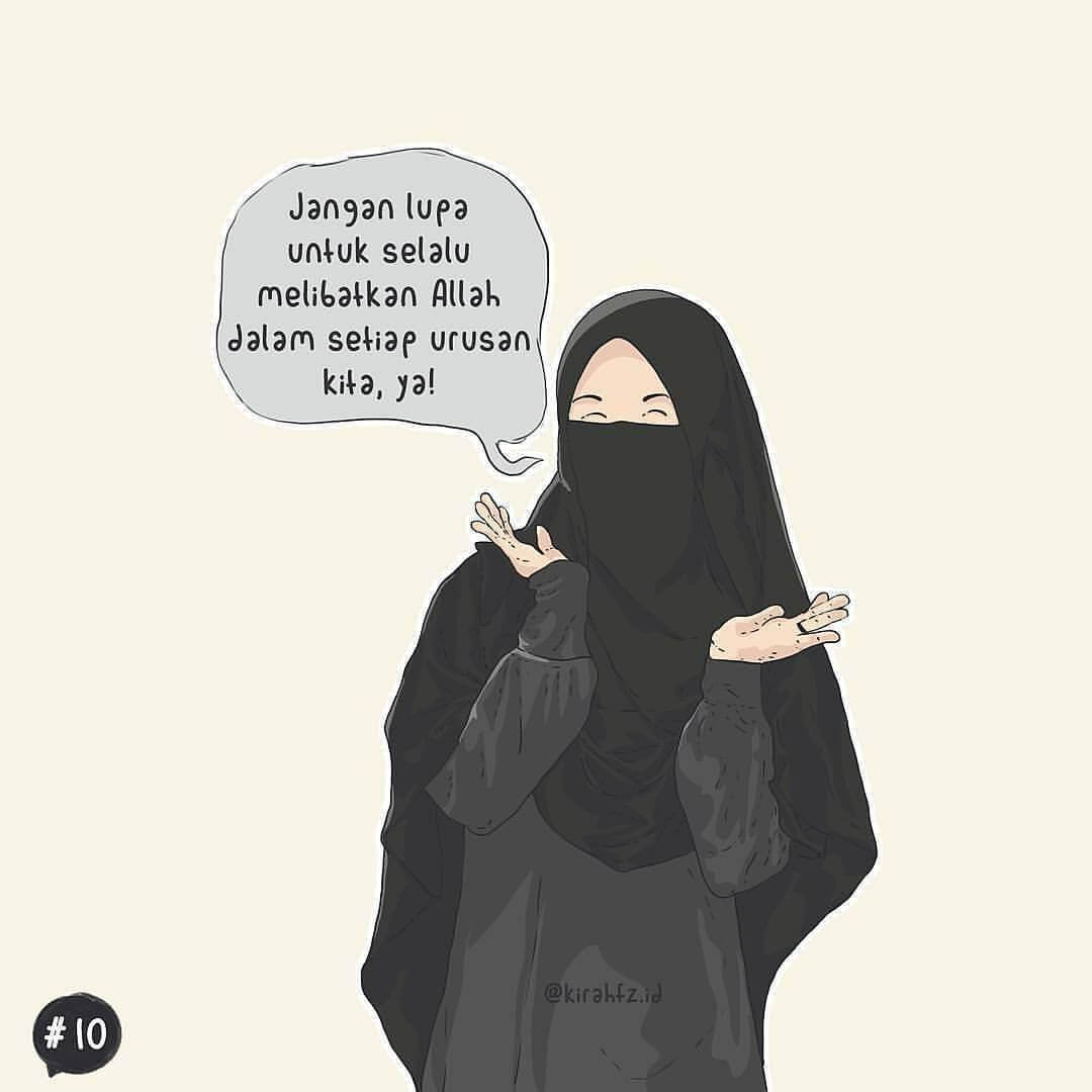 Wallpaper Wanita Bercadar - Kartun Muslimah Bercadar , HD Wallpaper & Backgrounds
