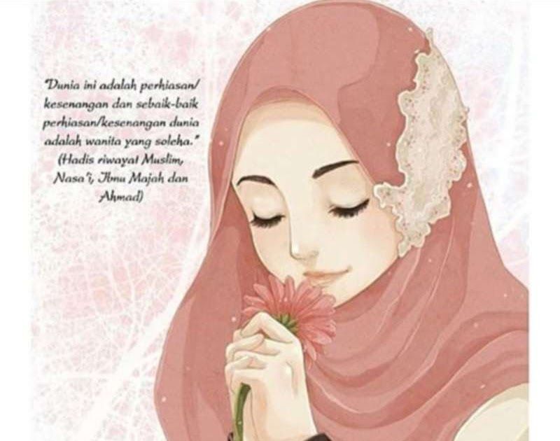 Wanita Cantik Berhijab Kartun , HD Wallpaper & Backgrounds