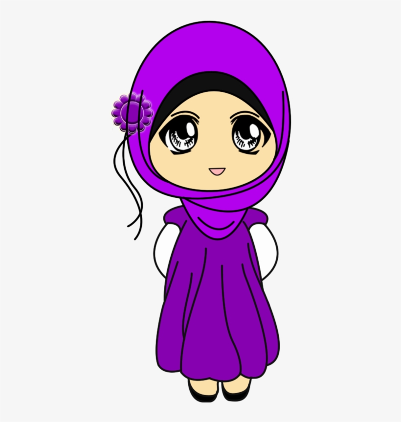 Chibi Clipart Muslimah - Woman Muslim Vector Png , HD Wallpaper & Backgrounds