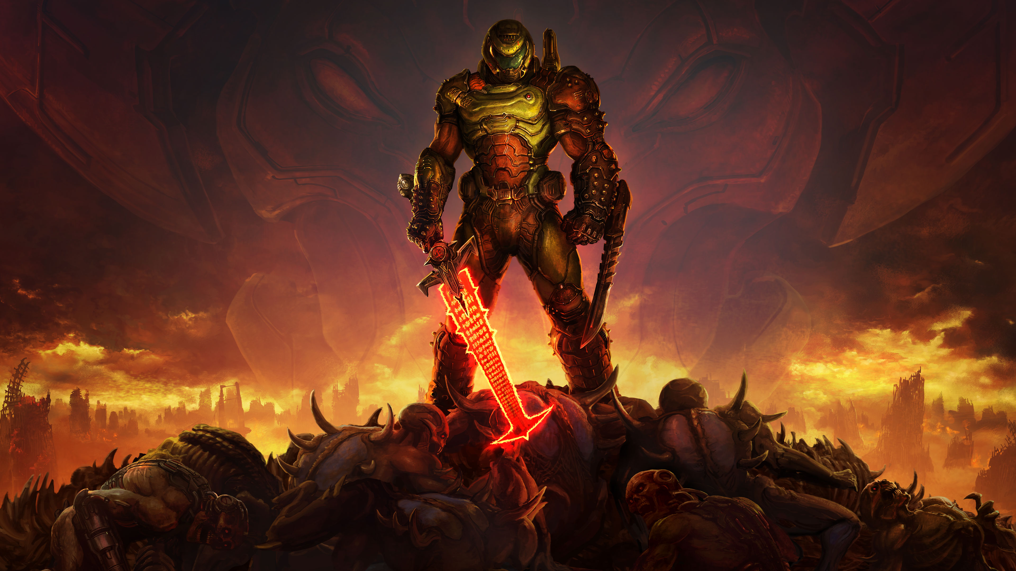 Doom Slayer Doom Eternal , HD Wallpaper & Backgrounds
