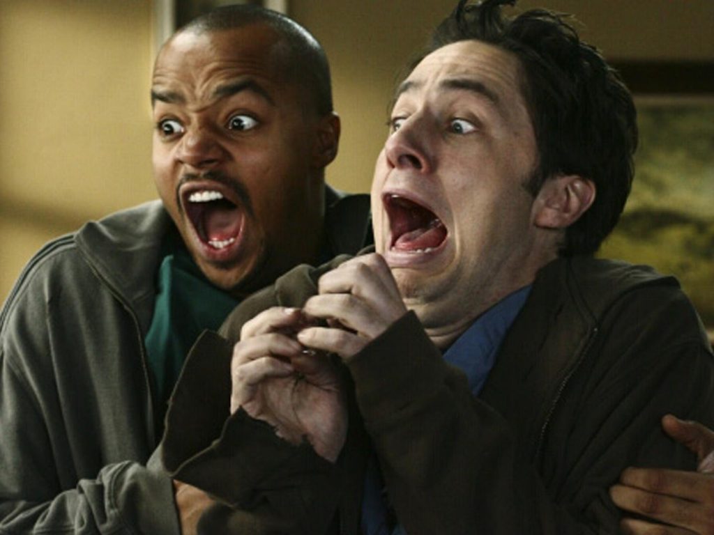 Scrubs Turk And Jd Scared , HD Wallpaper & Backgrounds