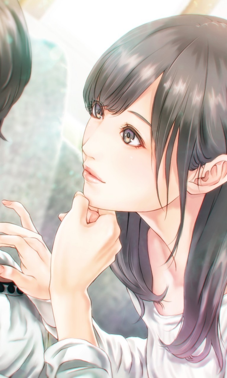 Cute Anime Couple Wallpaper - Romantic Cute Animated Couple , HD Wallpaper & Backgrounds