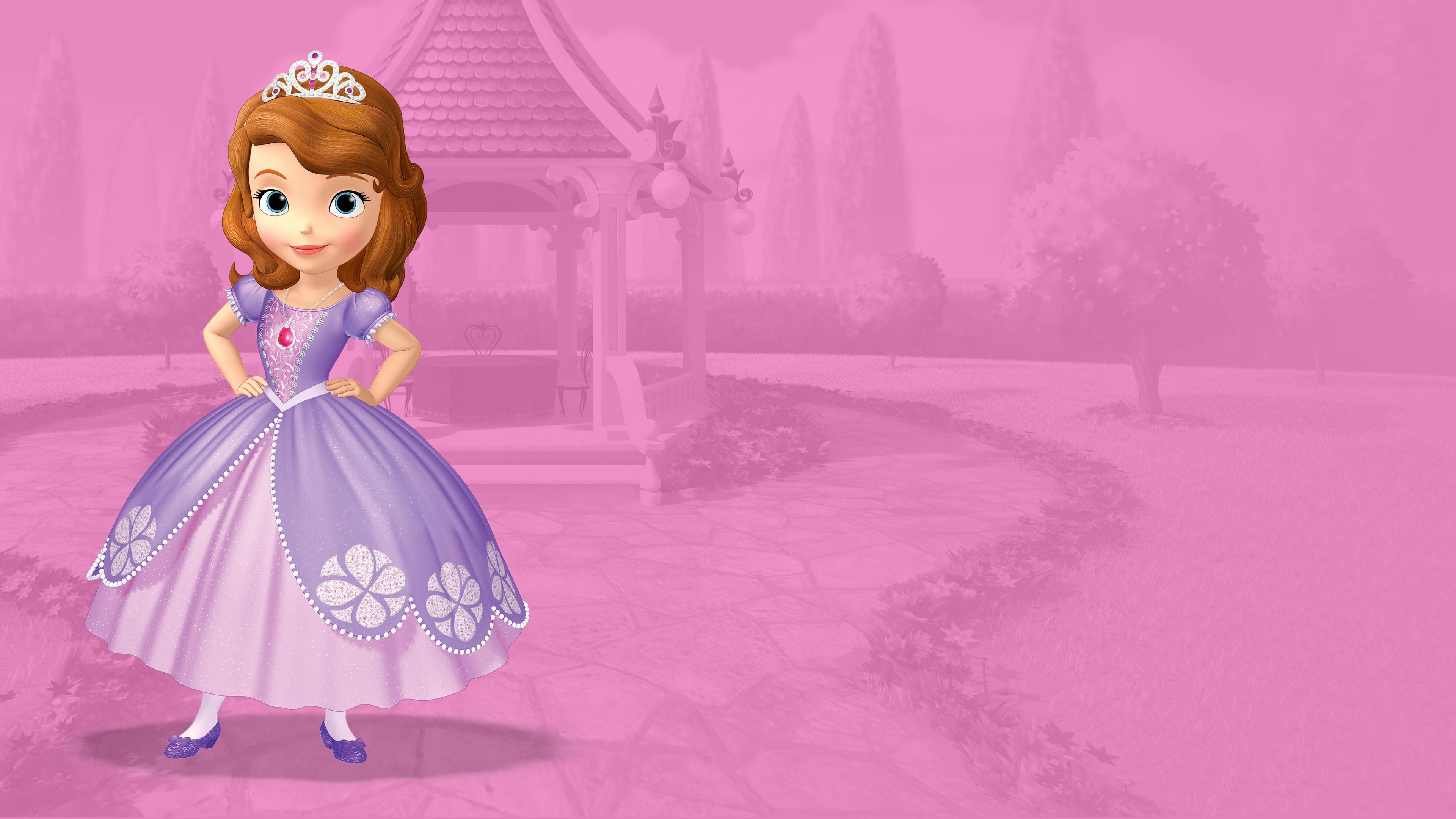 Princesa Sofia Wallpaper - Pink Sofia The First Background , HD Wallpaper & Backgrounds