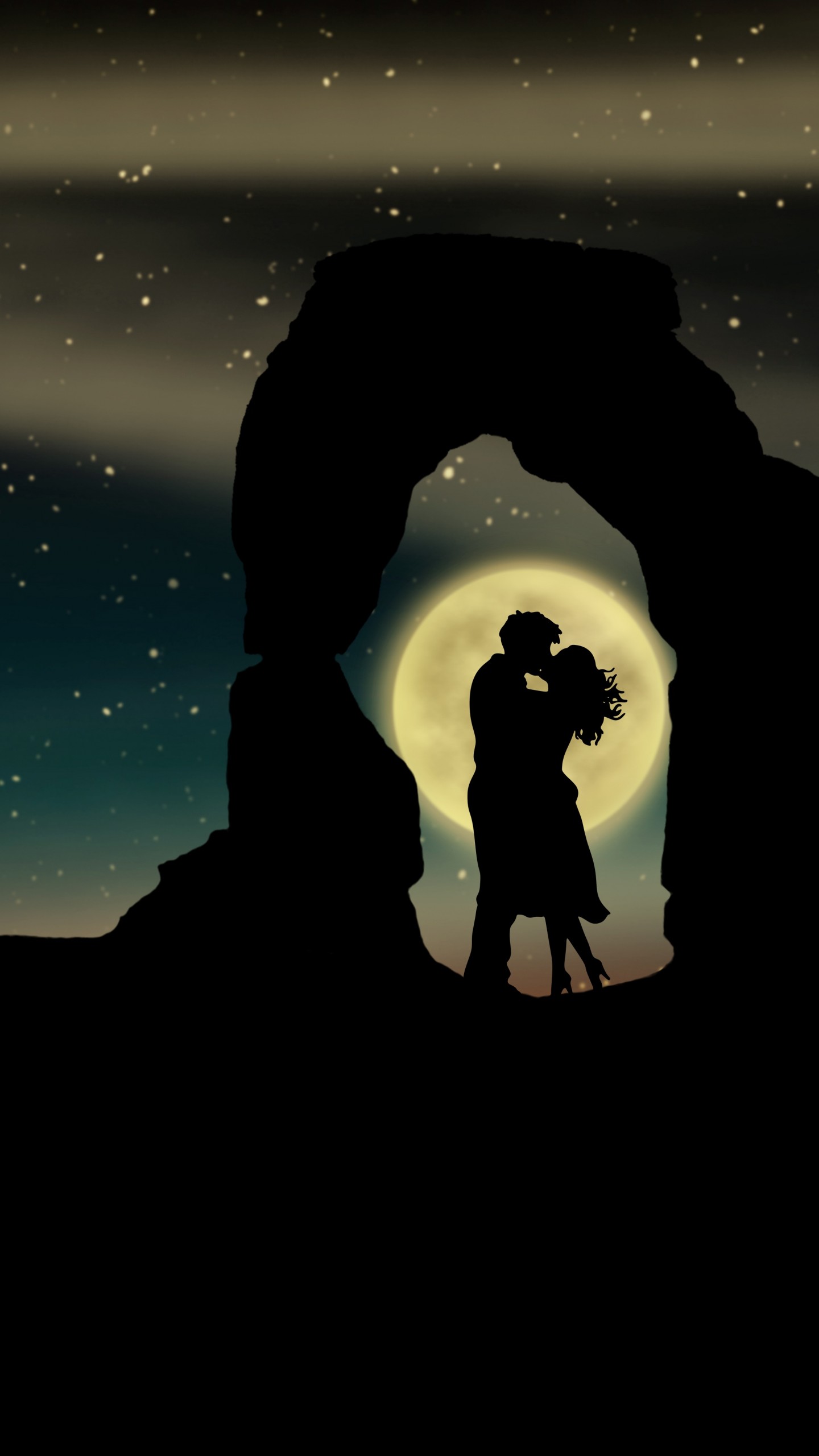Night Moon Wallpaper Romantic , HD Wallpaper & Backgrounds