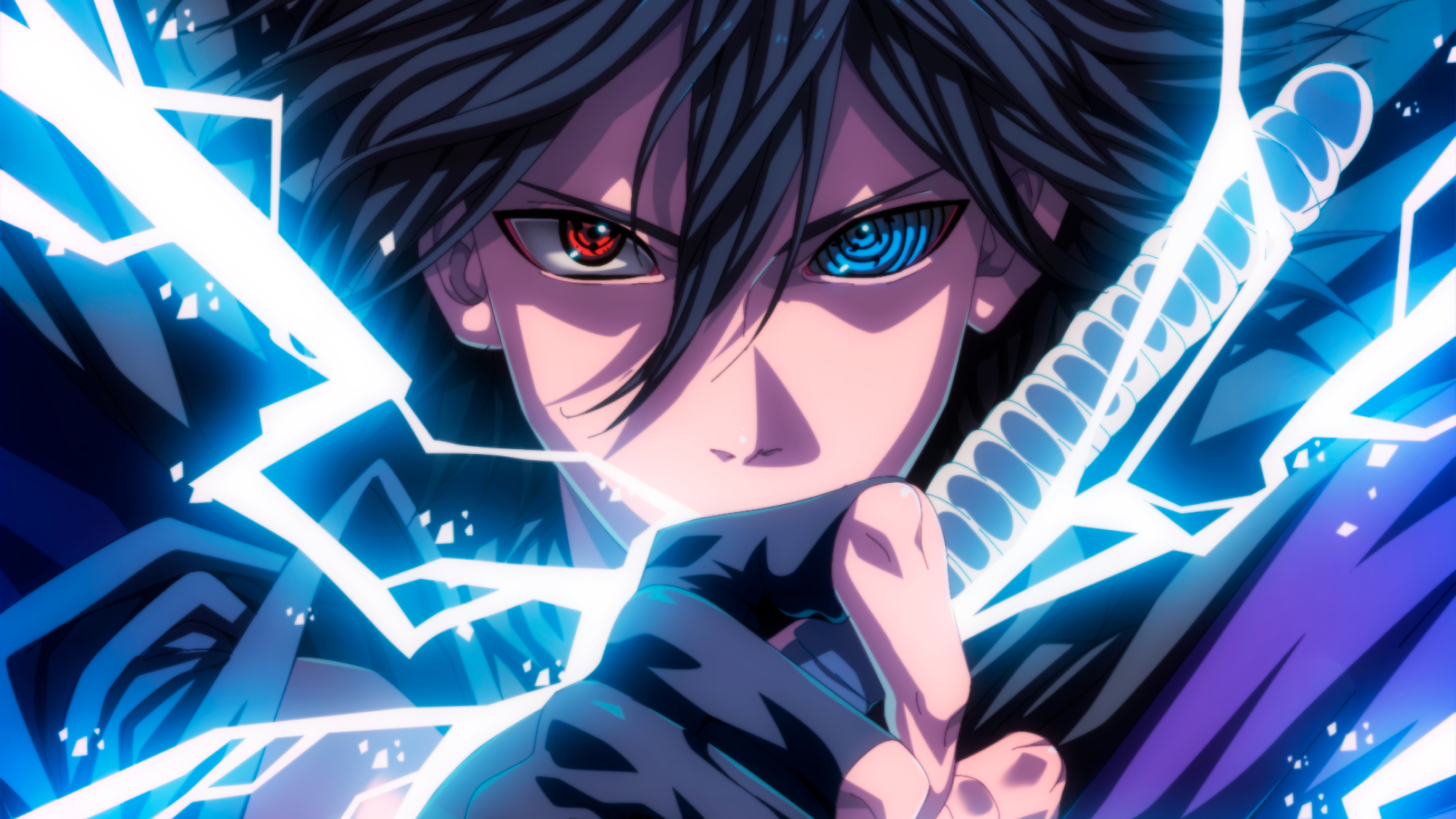 Sasuke, Sharingan, Rinnegan, Eyes, Lightning, 4k, - Sasuke 4k , HD Wallpaper & Backgrounds