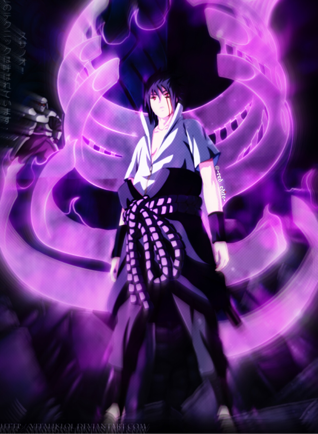 #sasuke #sasukeuchiha #susanoo #purple #naruto #narutoshippuden - Sasuke Susanoo , HD Wallpaper & Backgrounds