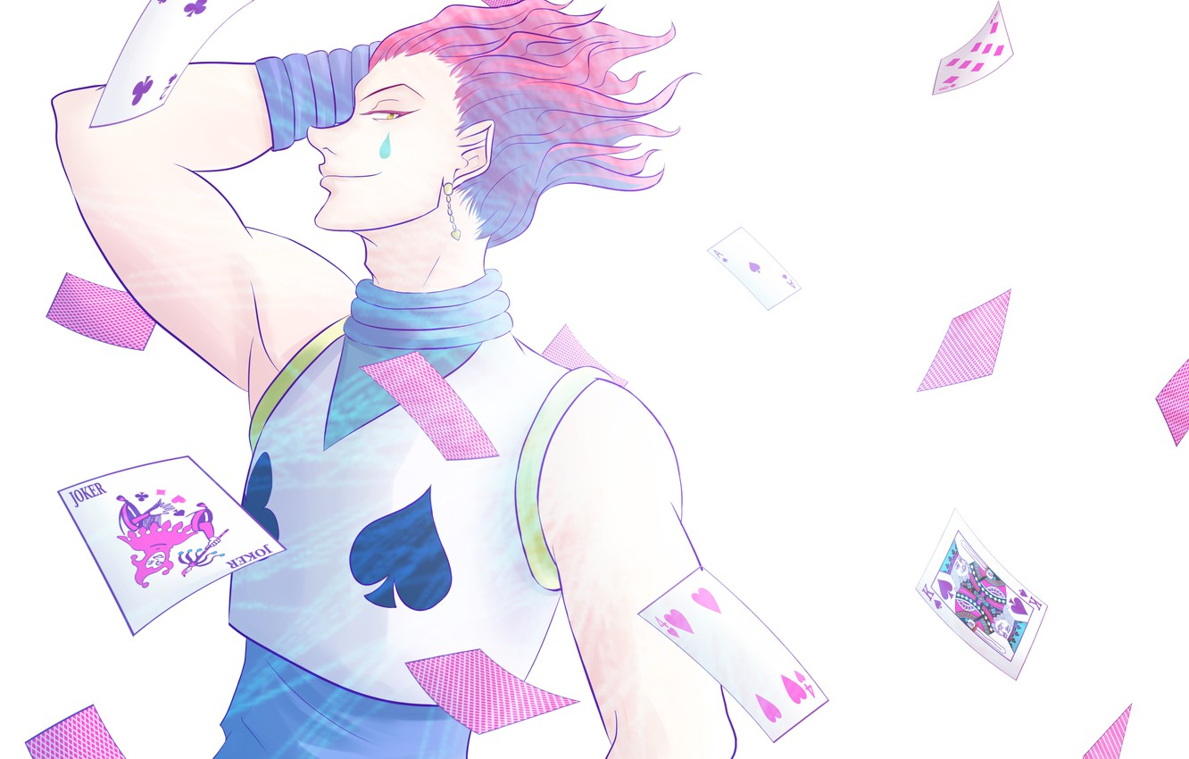 Photo Wallpaper Card, Male, Hunter X Hunter, Hisoka - Hunter X Hunter Hisoka Background , HD Wallpaper & Backgrounds