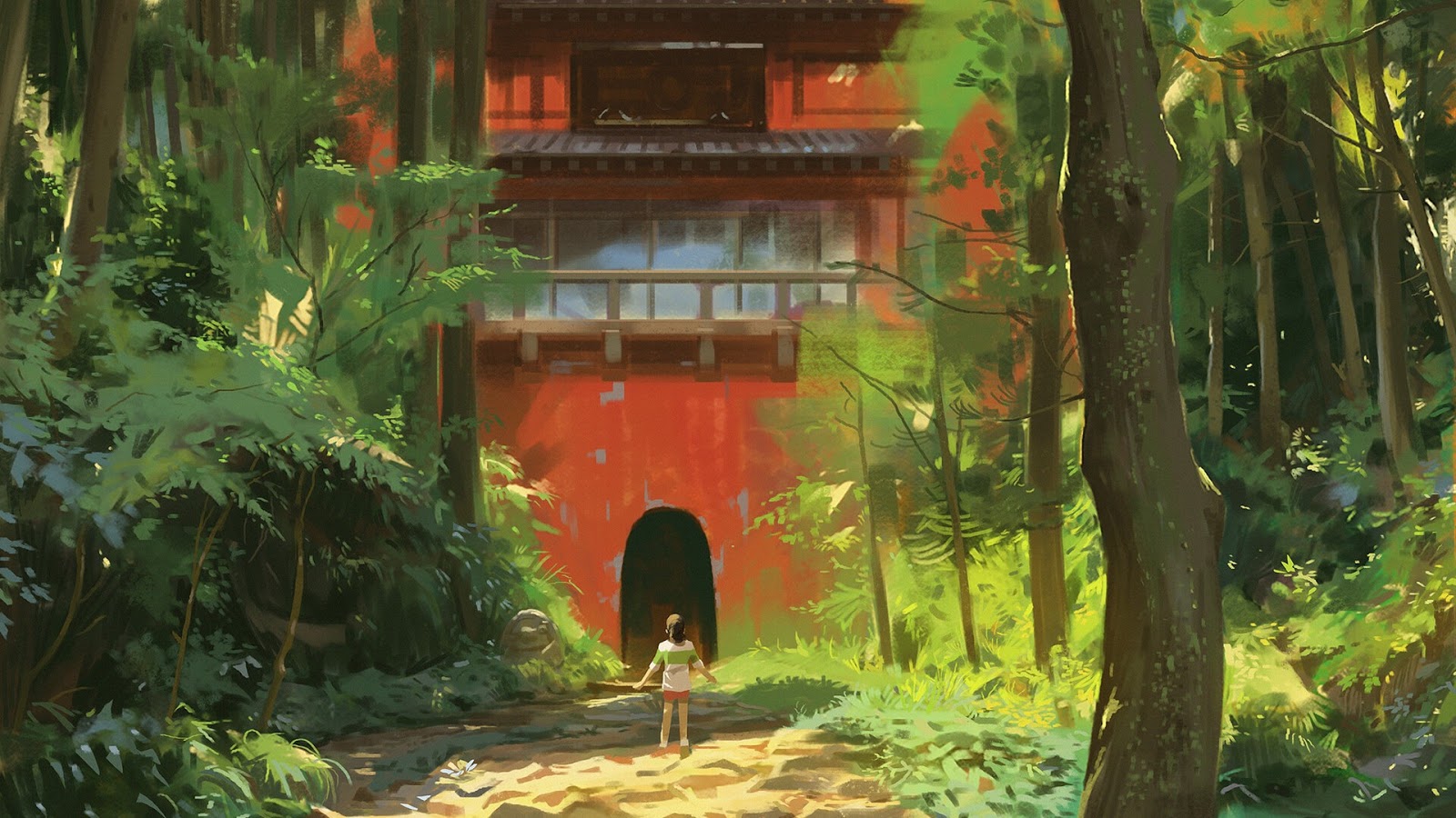 Anime Princess Mononoke - Spirited Away Beautiful Scenes , HD Wallpaper & Backgrounds