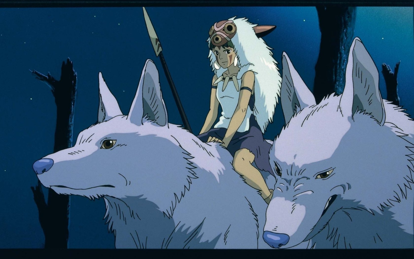 Princess Mononoke Studio Ghibli Wolves San Princess - Studio Ghibli Princesse Mononoké , HD Wallpaper & Backgrounds