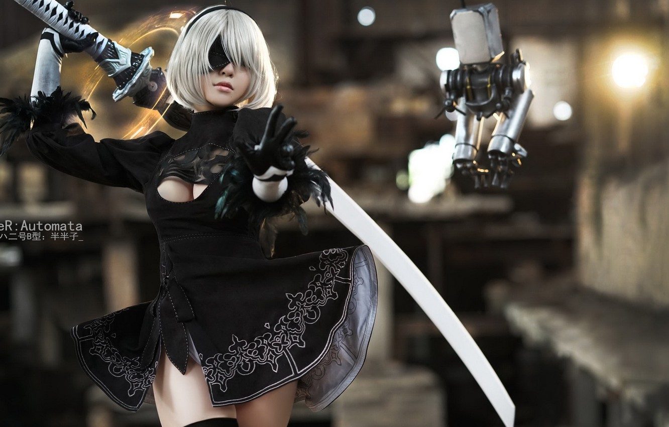 Photo Wallpaper Cosplay, Nier Automata, 2b, No - Nier Re In Carnation , HD Wallpaper & Backgrounds