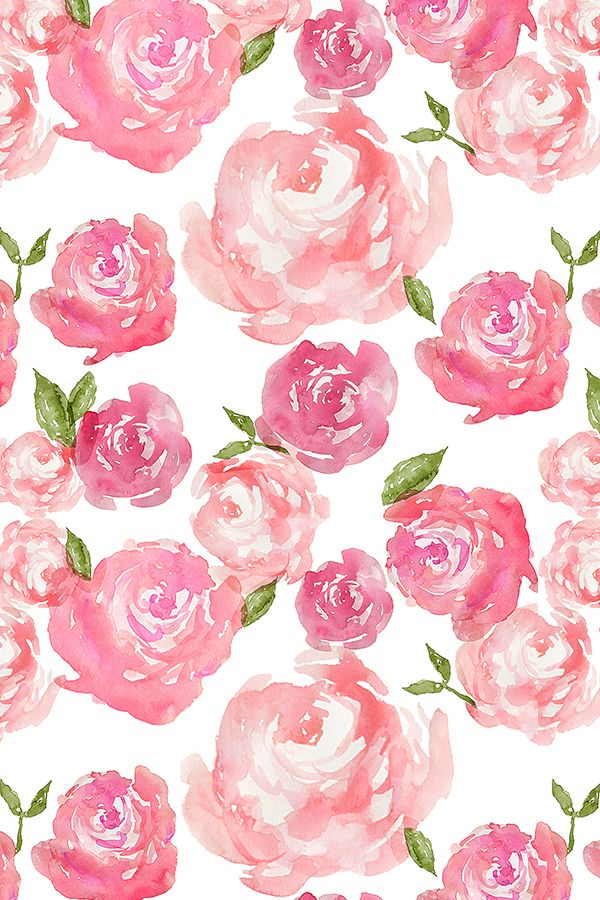 Pink Watercolor Floral Fabric , HD Wallpaper & Backgrounds