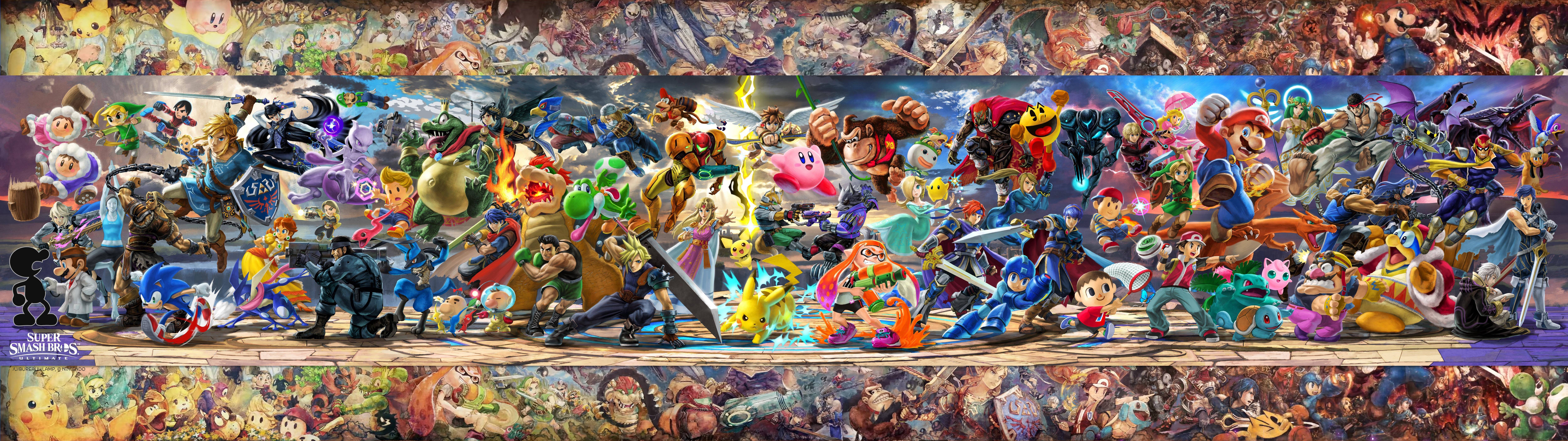 Super Smash Bros Mural , HD Wallpaper & Backgrounds