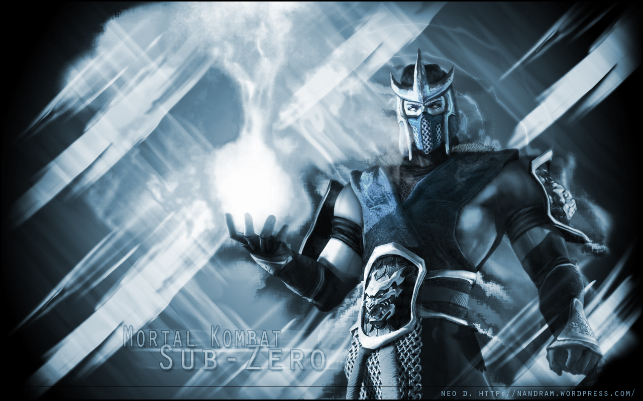Sub Zero Wallpaper - Mortal Kombat Character Drawings , HD Wallpaper & Backgrounds
