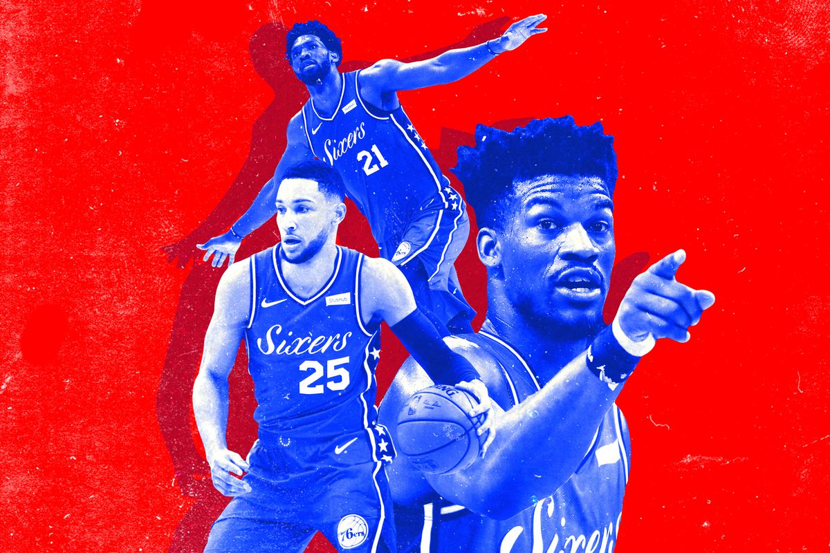 How Jimmy Butler Meshes With The Sixers Young Stars - Joel Embiid Ben Simmons Jimmy Butler , HD Wallpaper & Backgrounds