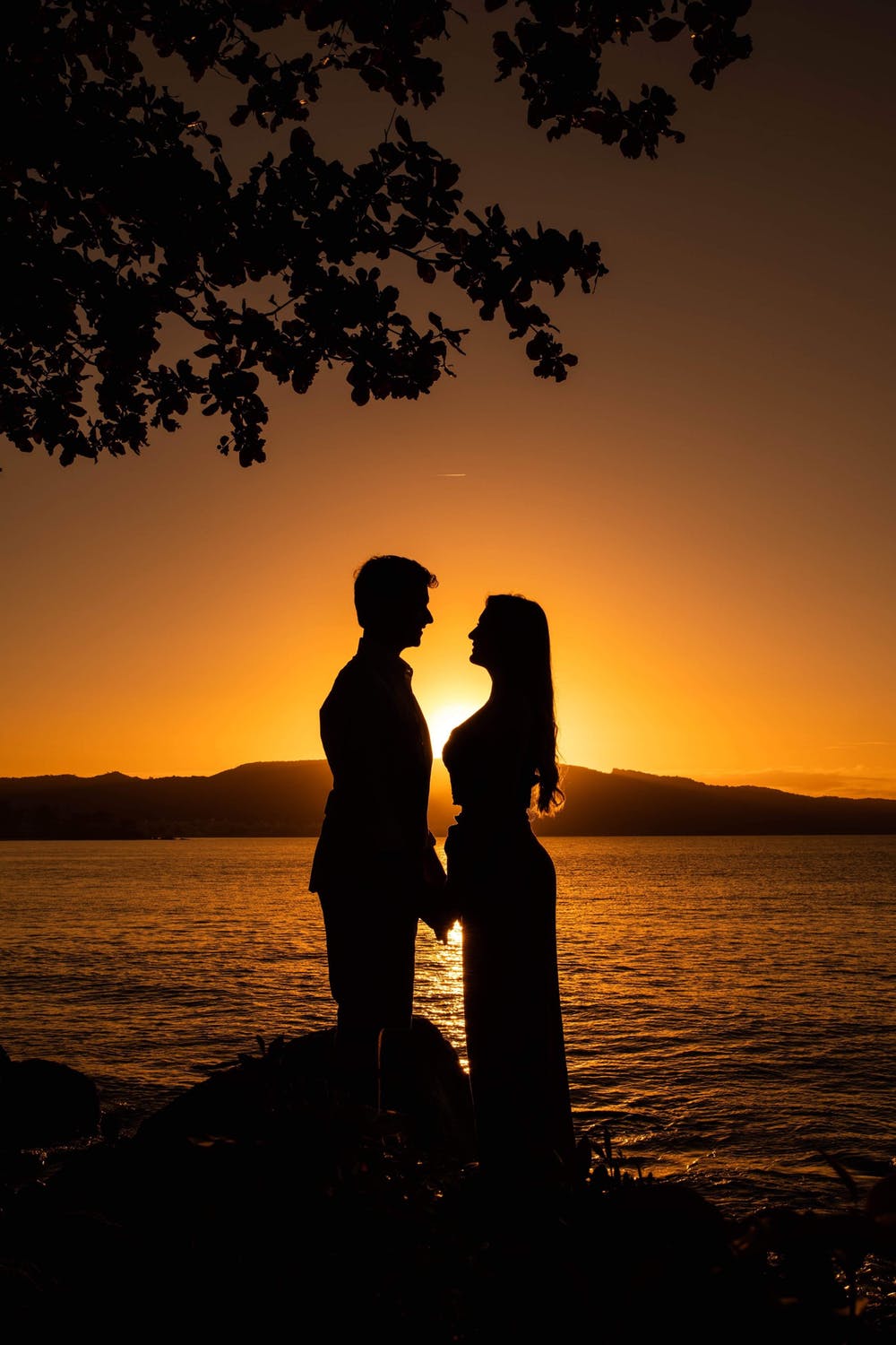 Couple Sunset Pic Hd , HD Wallpaper & Backgrounds