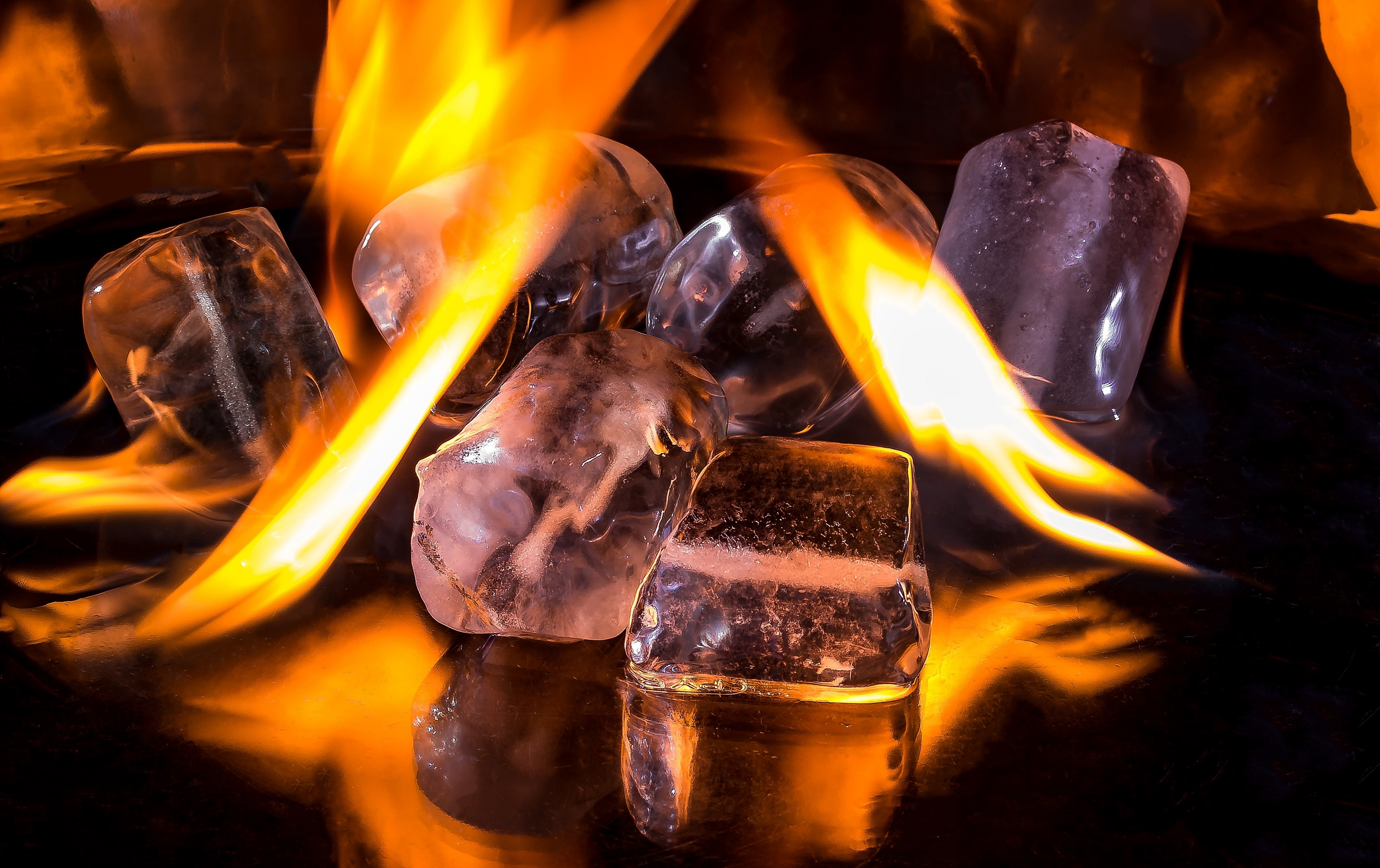 Fire And Ice Cube , HD Wallpaper & Backgrounds