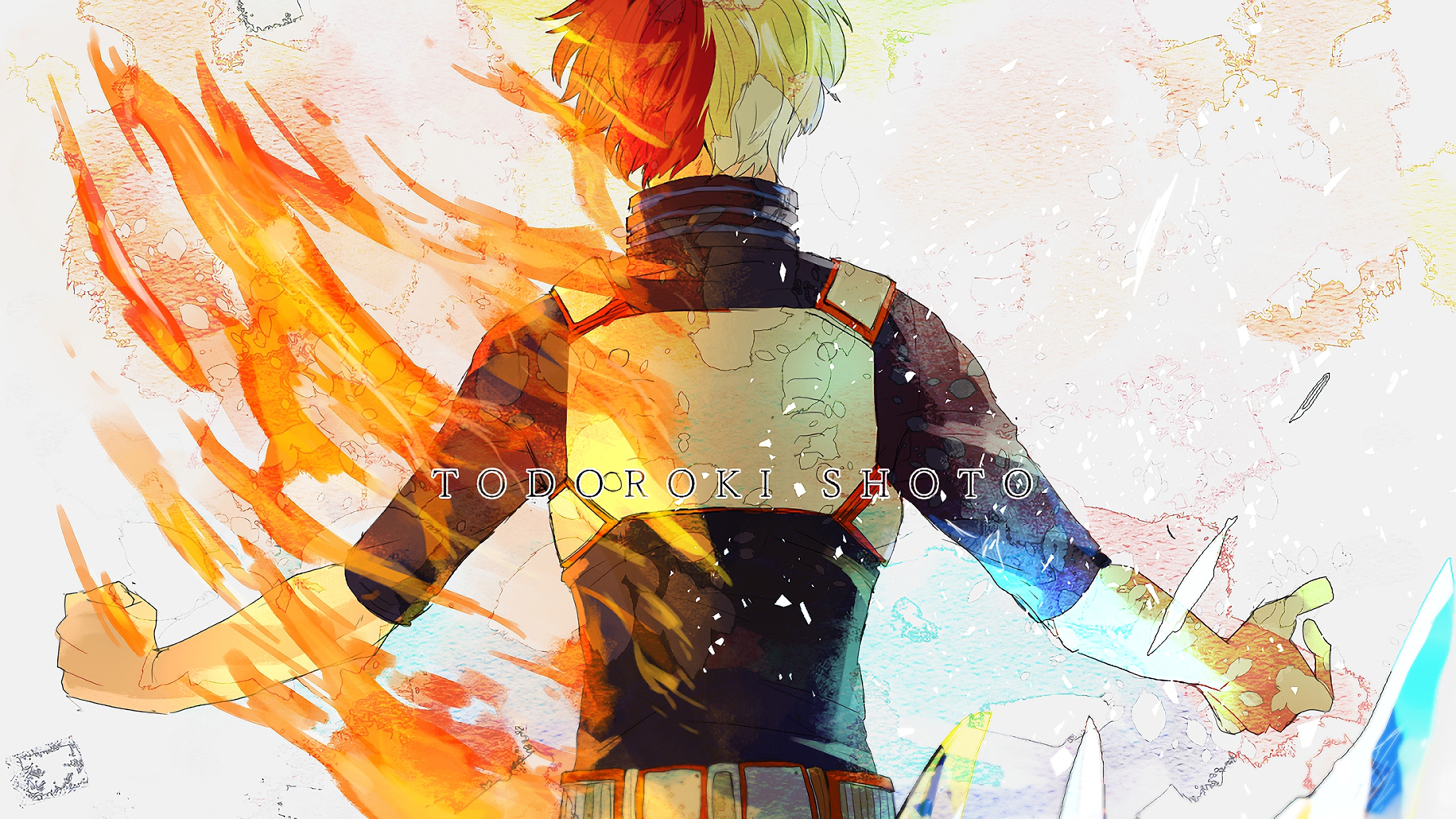 Ice And Fire Todoroki , HD Wallpaper & Backgrounds
