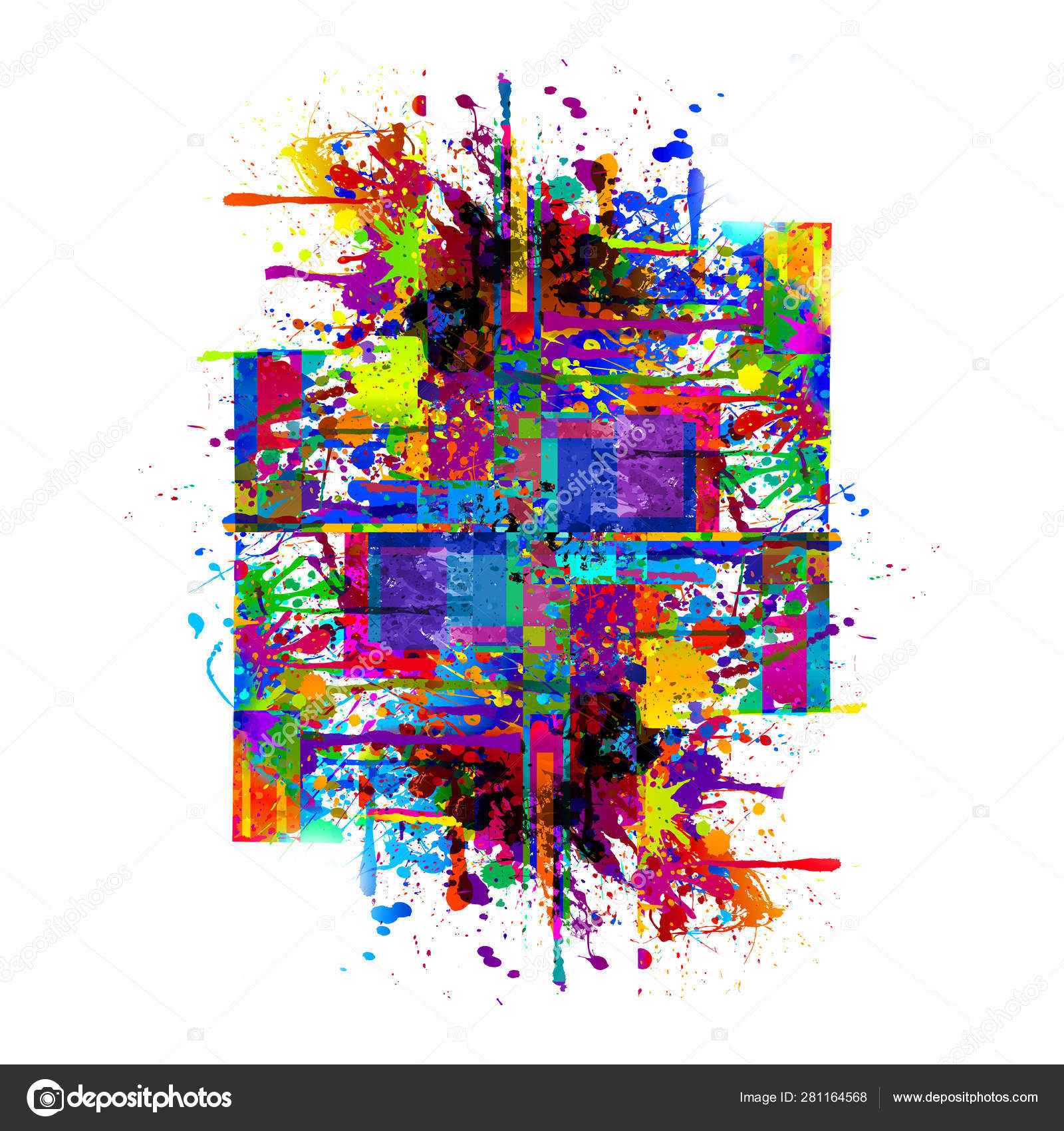 Abstract Creative Wallpaper Colors Blots Isolated White - Graphic Design , HD Wallpaper & Backgrounds