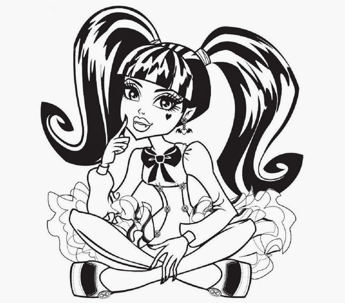Monster High Coloring Page Free Wallpaper - Coloring Book , HD Wallpaper & Backgrounds