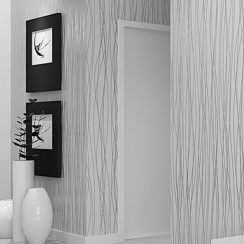 Modern Luxury Silver Striped Grey Wallpaper Textured - Grey Modern Living Room , HD Wallpaper & Backgrounds
