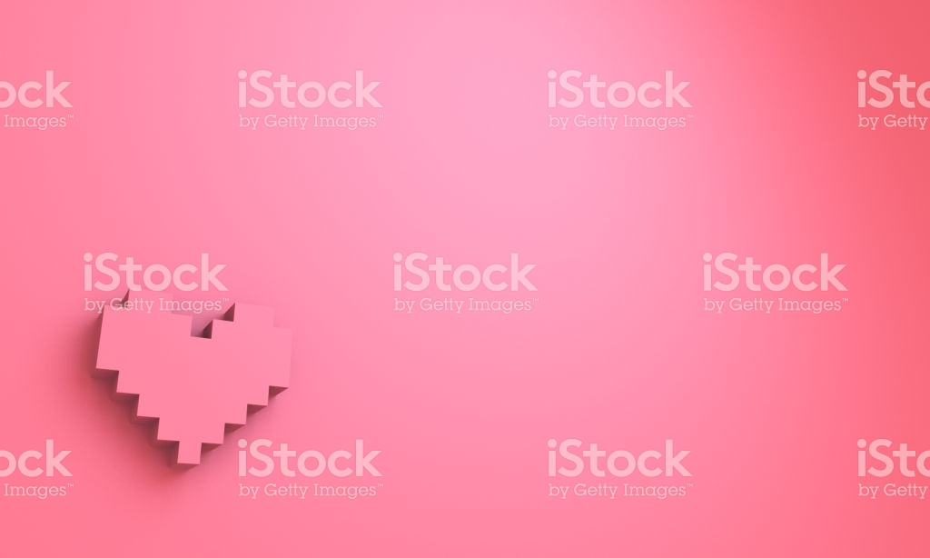 3d Pink Pixel Heart Shape Wallpaper Background - Graphics , HD Wallpaper & Backgrounds