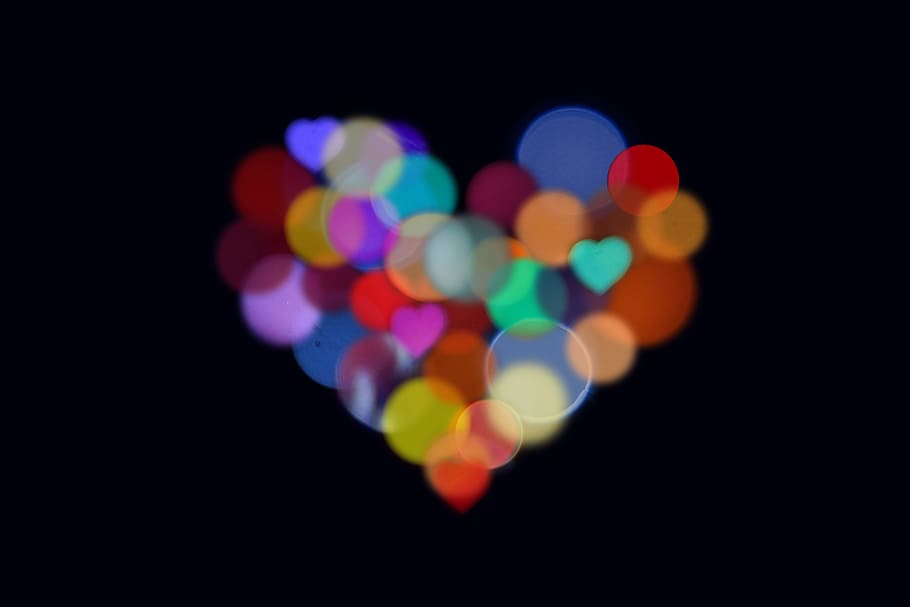 Multicolored, Heart Bokeh Light Wallpaper, Heart, Bokeh, - One Who Loves Least Controls The Relationship , HD Wallpaper & Backgrounds