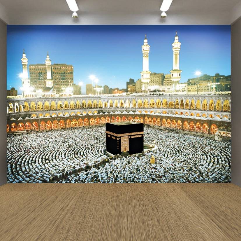 Wallpaper Custom Wallpaper 3d Wallpaper Dinding Ka - Most Beautiful Pictures Of Mecca , HD Wallpaper & Backgrounds