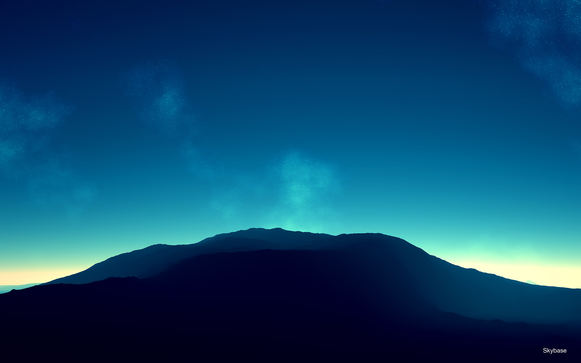 Wallpaper Set - Blue Mountain Night , HD Wallpaper & Backgrounds