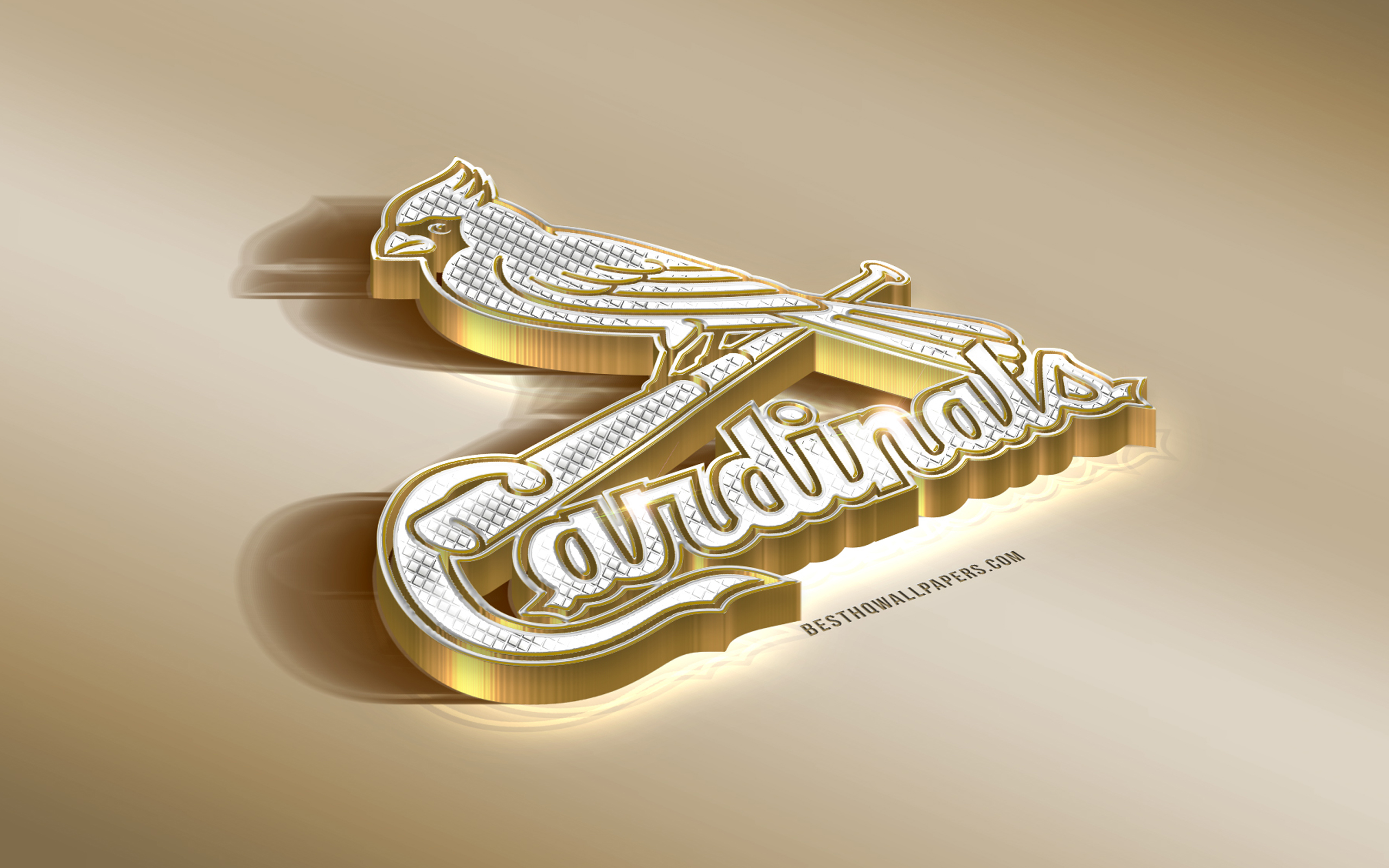 St Louis Cardinals, American Baseball Club, Mlb, Golden - Calligraphy , HD Wallpaper & Backgrounds