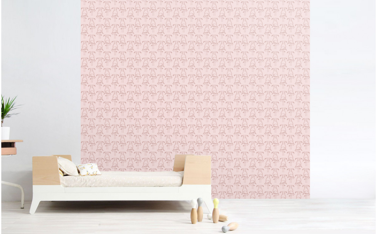 Pink Flamingo Wallpaper For Kids Room, Girls Room - Papier Peint Chambre Fille , HD Wallpaper & Backgrounds