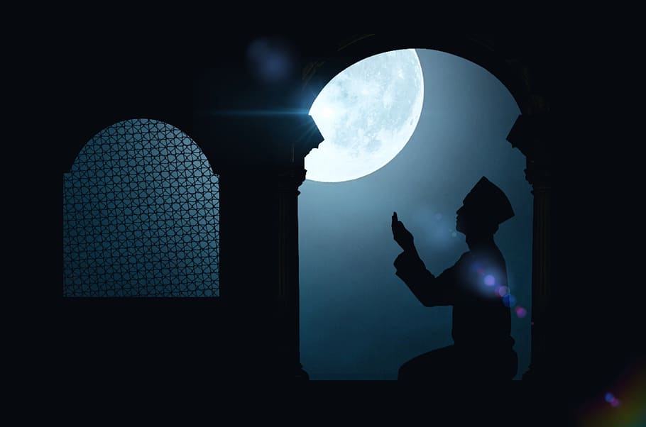 Ramadan, Ramadhan, Night, Religious, Celebration, Arabic, - Ramzan Ka Chand 2020 , HD Wallpaper & Backgrounds