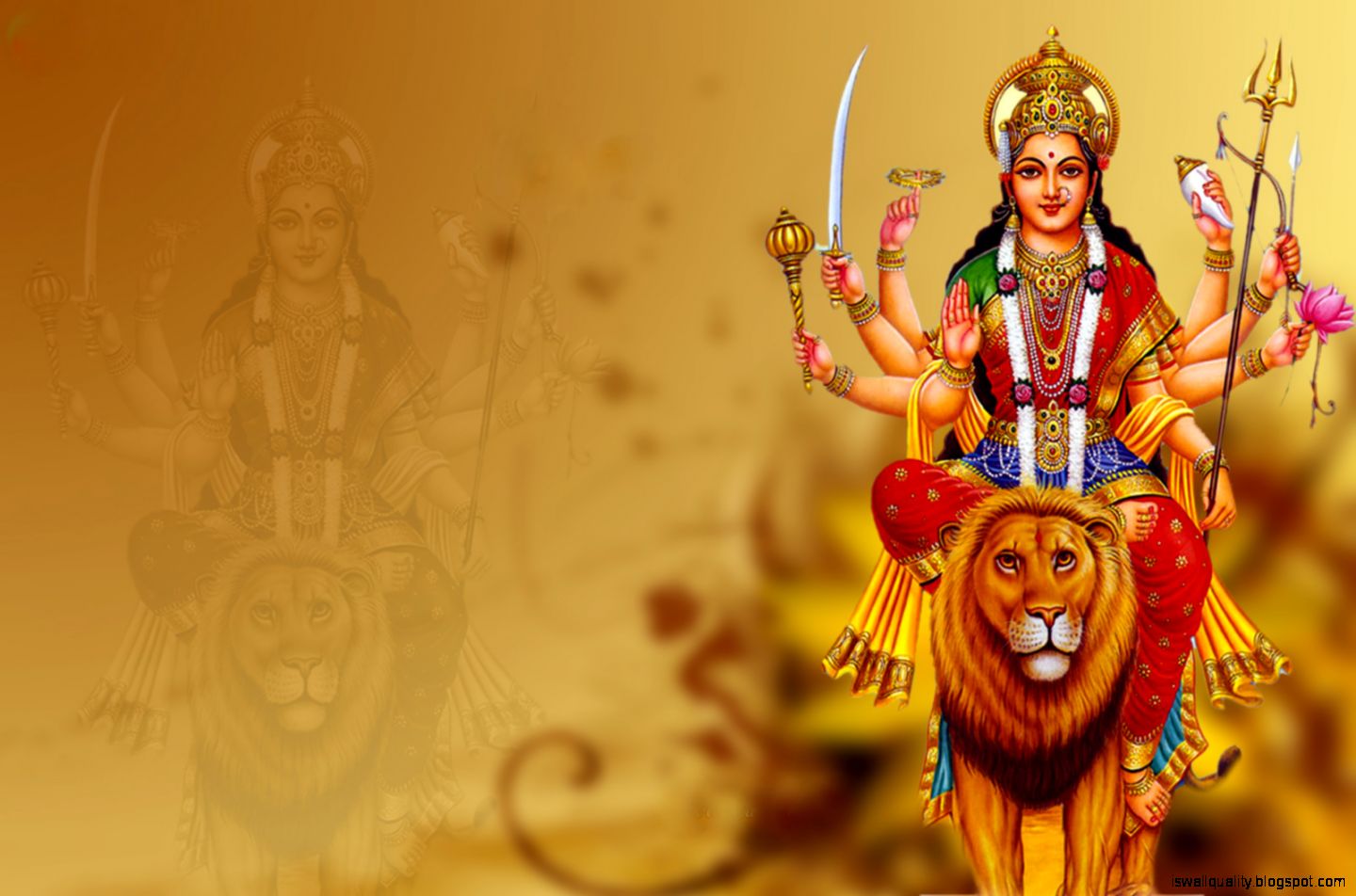 Navratri 2015 Maa Durga Wallpapers Images And Pictures - Durga Mata Background Hd , HD Wallpaper & Backgrounds
