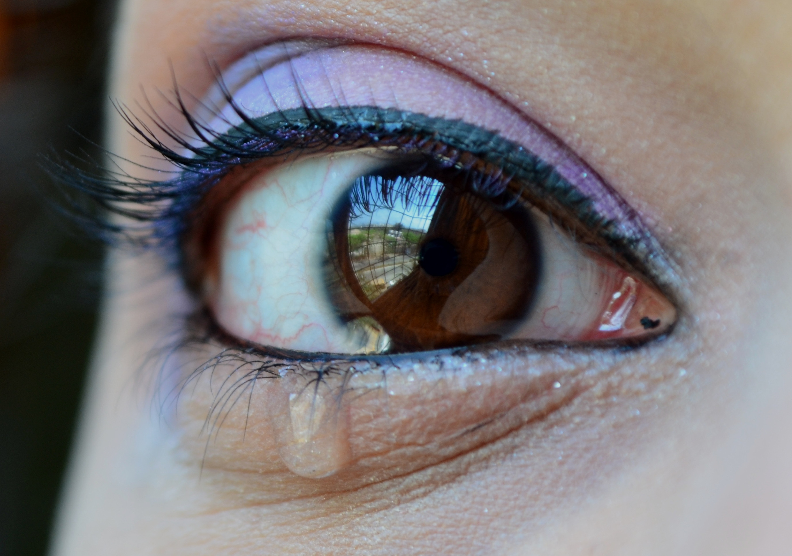 Crying Hd Wallpaper - Crying Eyes Images Download , HD Wallpaper & Backgrounds