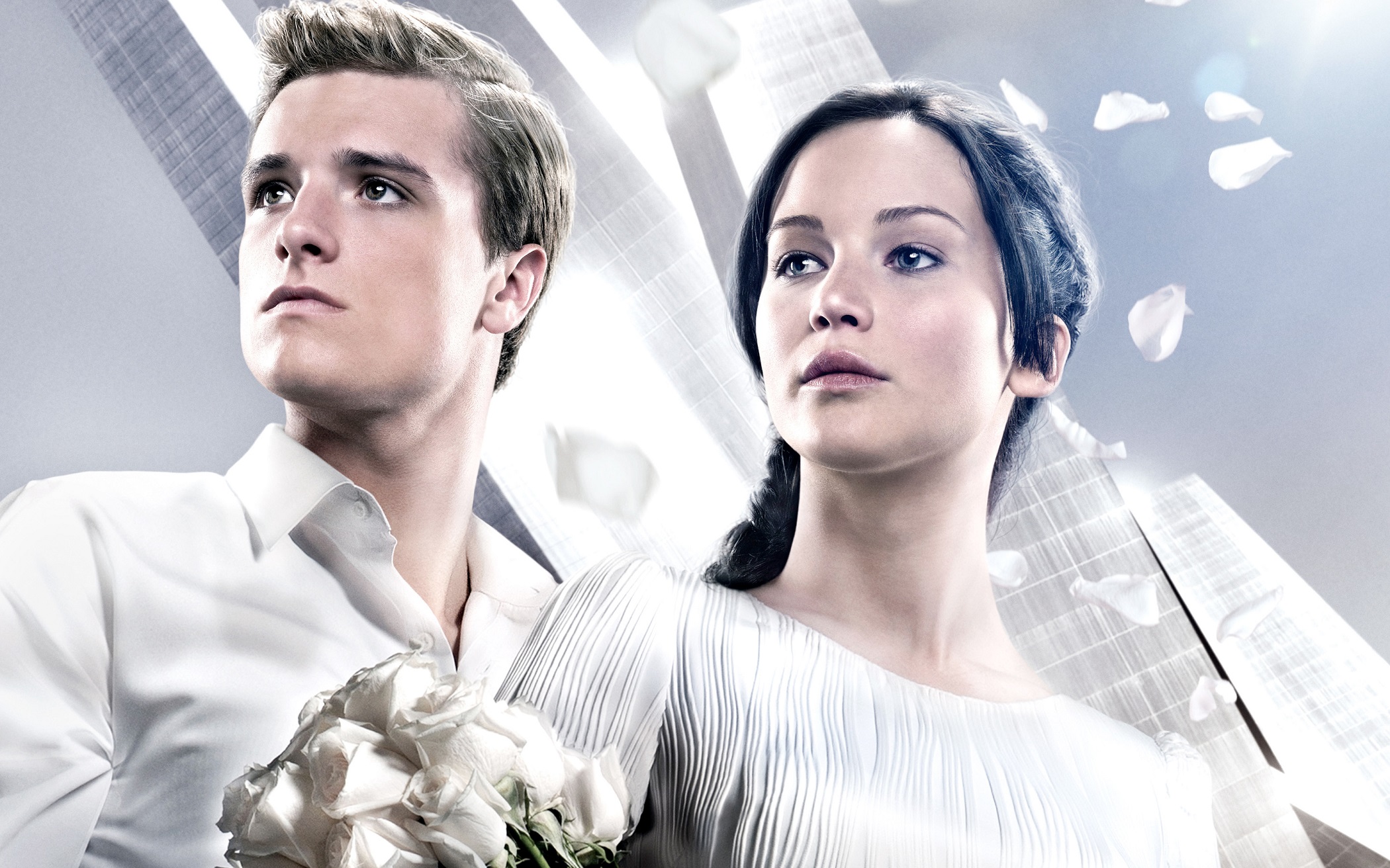 The Hunger Games Wallpaper - Katniss And Peeta Background , HD Wallpaper & Backgrounds