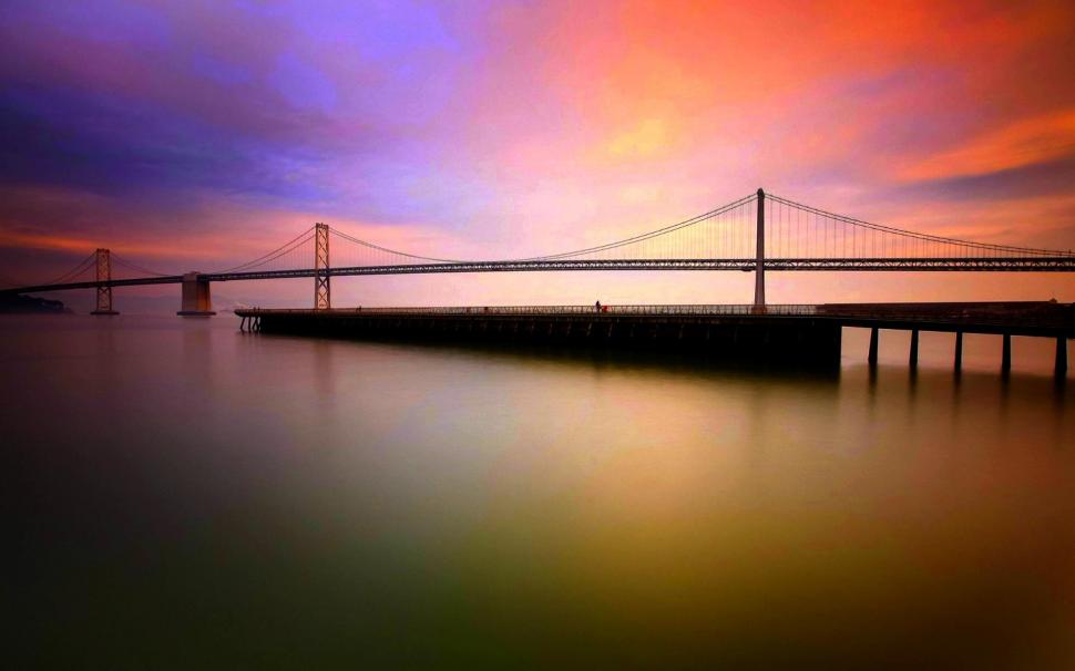 Soothing View Wallpaper,california Hd Wallpaper,bridge - Oakland Bay Bridge , HD Wallpaper & Backgrounds