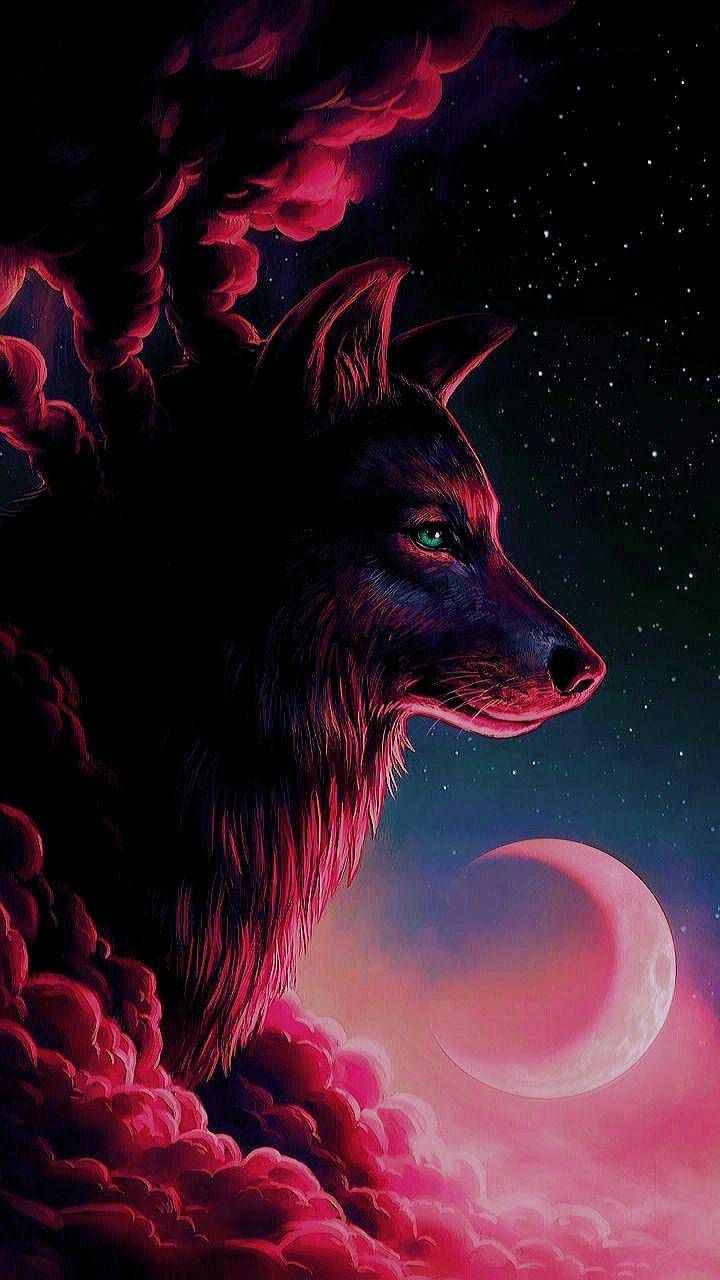 Wolf Wallpaper Red , HD Wallpaper & Backgrounds