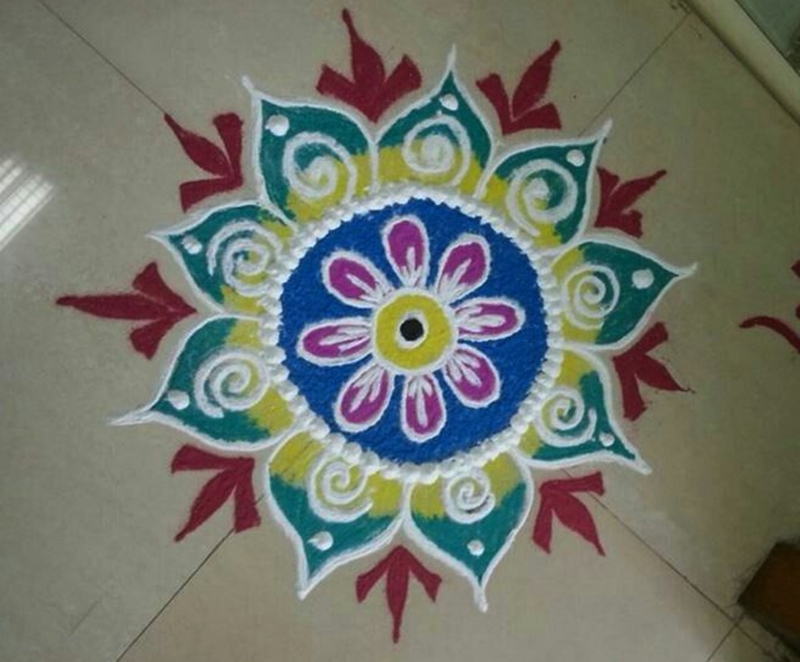 Rangoli Wallpaper Download - Easy New Designs For Rangoli , HD Wallpaper & Backgrounds