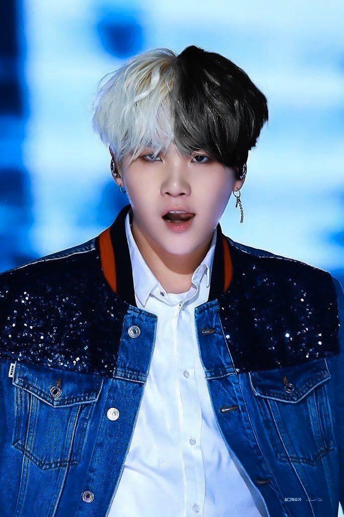 Yoongi Black And White Hair , HD Wallpaper & Backgrounds